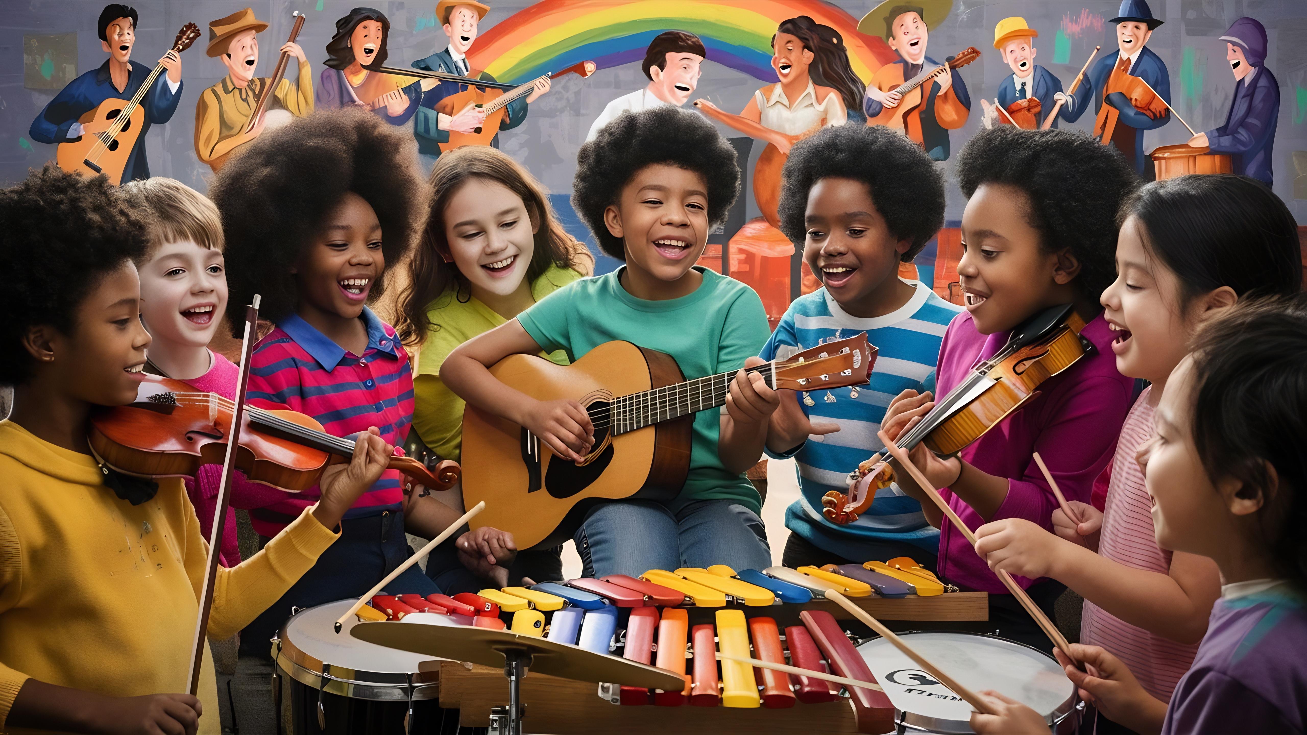 Niños con instrumentos